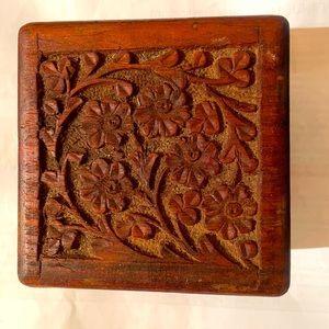 Wooden carved box